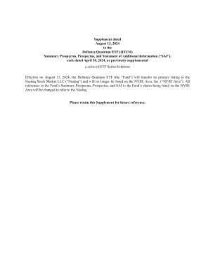 Defiance Quantum ETF QTUM 招股说明书摘要